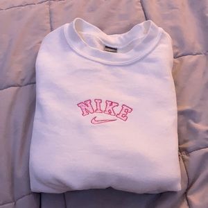 nike embroidered cowprint crewneck